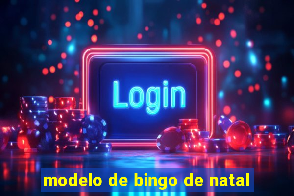 modelo de bingo de natal