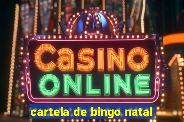 cartela de bingo natal